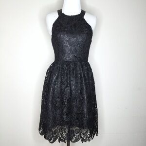 Astr Black Lace Mini Dress Size XS